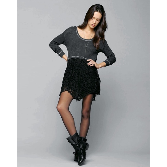 UO // French Terry Lacemix Dress - Picture 5 of 5